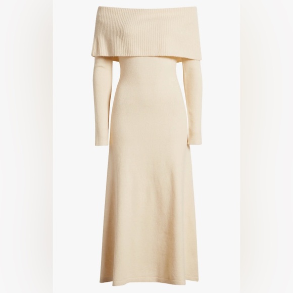 Moon River - Off The Shoulder Knit Dress (Size S) - Picture 6 of 12